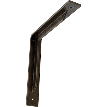 Ekena Millwork Stockport Steel Bracket, Antiqued Pale Gold 2"W x 12"D x 12"H BKTM02X12X12STAPG